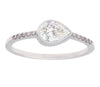 0.50ct Brilliant Pear White Diamond East-West Bezel Ring