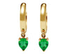 Pear Emeralds & 14k Yellow Gold Hoops