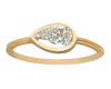 0.75ct Pear Brilliant-cut White Diamond Bezel Ring