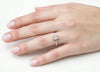 1.18ct Cushion Pale Grey Diamond & Rose Gold Diamond Pavé Bezel Ring