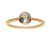 0.75ct Round Rose-cut Mughal Grey Diamond & Yellow Gold Bezel Ring