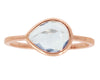 1ct Sapphire & 14K Rose Gold Wire Ring