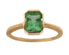 1.36ct Cushion Emerald & Yellow Gold Bezel Ring