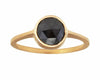 1ct Round Rose-cut Black Diamond & Yellow Gold Ring