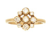 Yellow Gold Marie White Diamond Cluster Ring