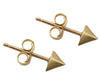 14K Gold Small Thorn Stud Earrings