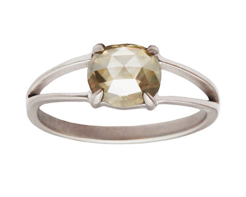 Oval Mughal Grey Diamond Ring