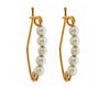 14K Yellow Gold & Pearl Pin Earrings