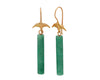 Adventurine Drops and 14K Gold Bird Hook Earrings