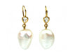 Freshwater Baroque Pearls & Rose cut Diamond Earrings