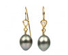 Tahitian Pearls & Rosecut Diamond Earrings