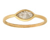 0.50ct Marquise Grey Rose-cut Diamond & Yellow Gold Wire Ring