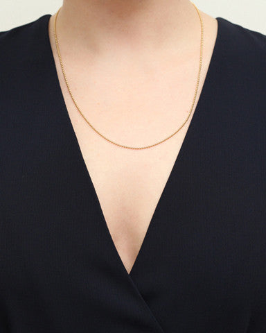 14K Gold Ball Chain Necklace
