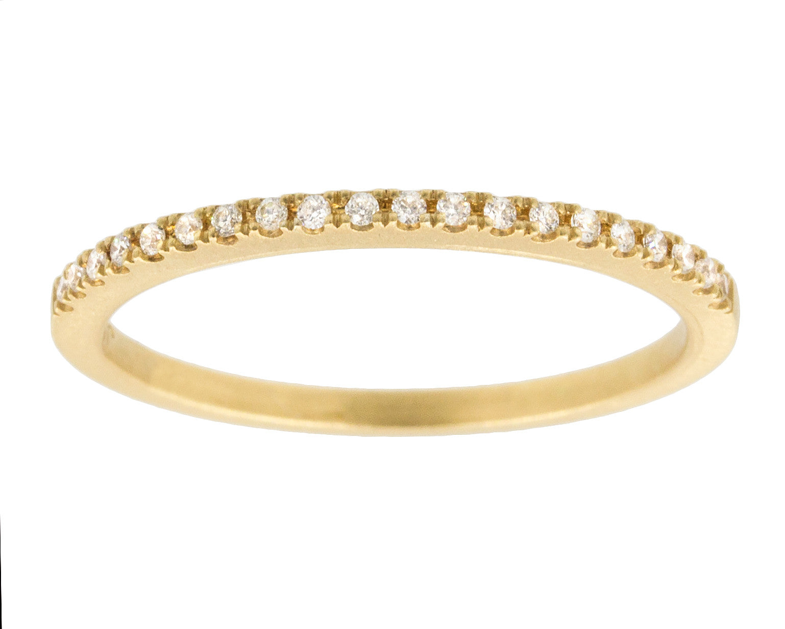 Claire White Diamond Tapered Gold Band