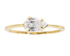 0.50ct Pear White Diamond & 18K Yellow Gold Sophia Ring