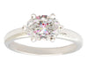1 Carat East-West Oval Diamond Ring with 6 Prongs