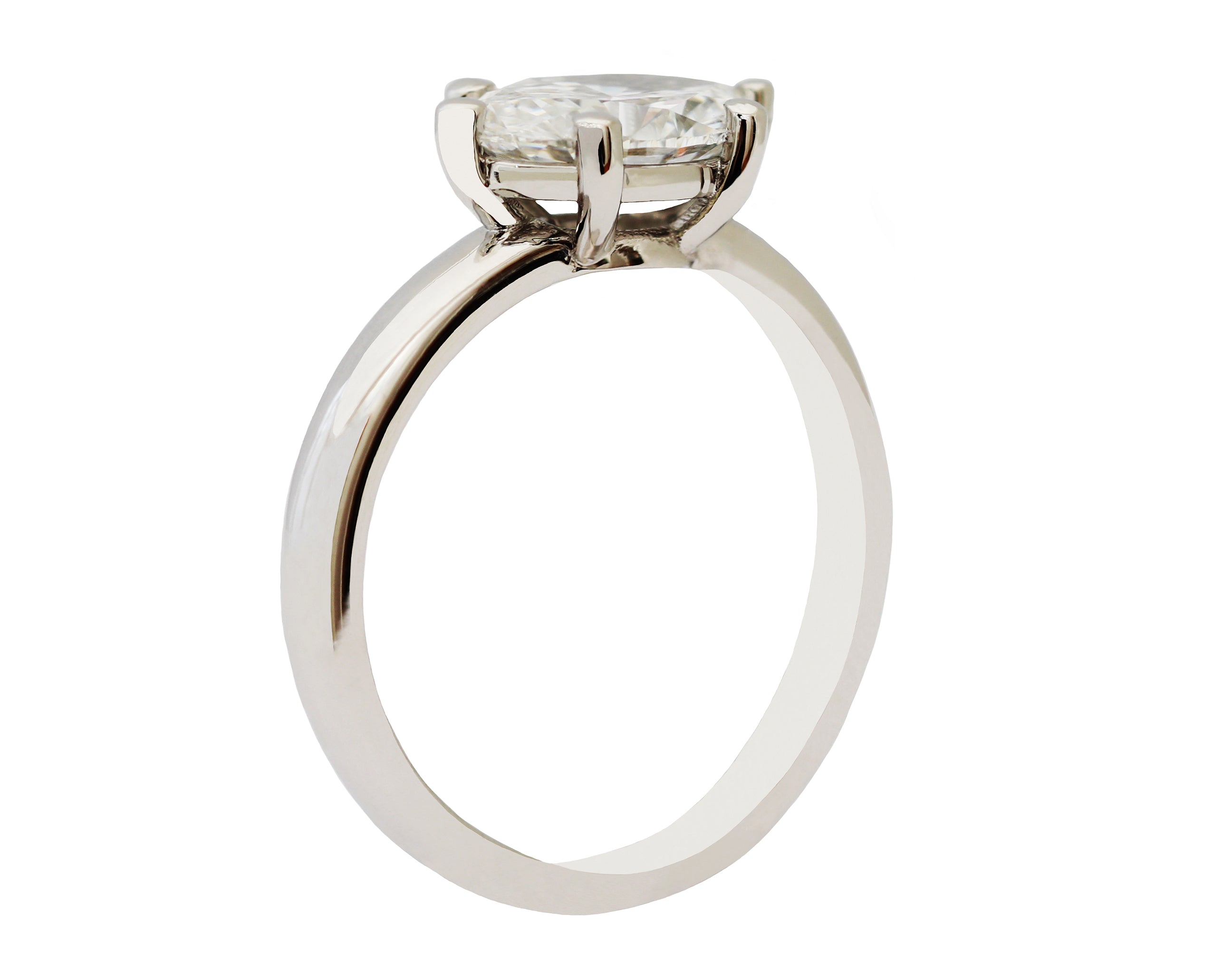 Carat East-West Oval Diamond Ring with Prongs – Gillian Conroy