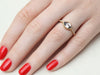 1.08ct Marquise Rose-cut Grey Diamond & Yellow Gold Pavé Ring