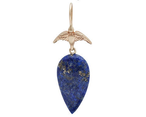 Lapis Lazuli Gold Bird Drops