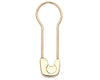 14K Gold Round Hoop Safety Pin Earring