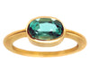 1.30ct Oval Emerald & Yellow Gold Bezel Ring