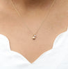 Gold Star & Grey Diamond Necklace