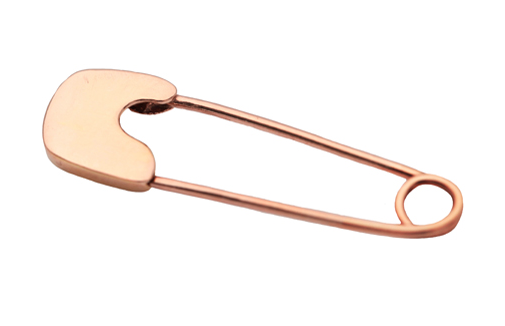 14K Solid Gold Safety Pin