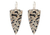 Dalmatian Jasper Drops & Sterling Silver Hook Earrings