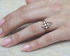 Rose Gold Marie White Diamond Cluster Ring