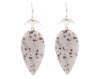 Red Freckle Dolomite Drops & Sterling Silver Bird Hook Earrings