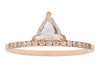Trillion Rose-cut White Diamond Pavé Ring